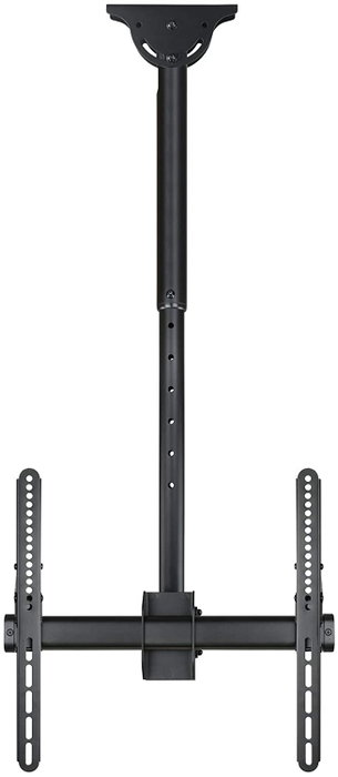 Tooq Soporte de Techo LPCE1155TSLI-B para TV 32-55" hasta 50kg - Orientable, Inclinable y Extensible, Compatible con Pantallas Curvas y Techos Inclinados, Color Negro